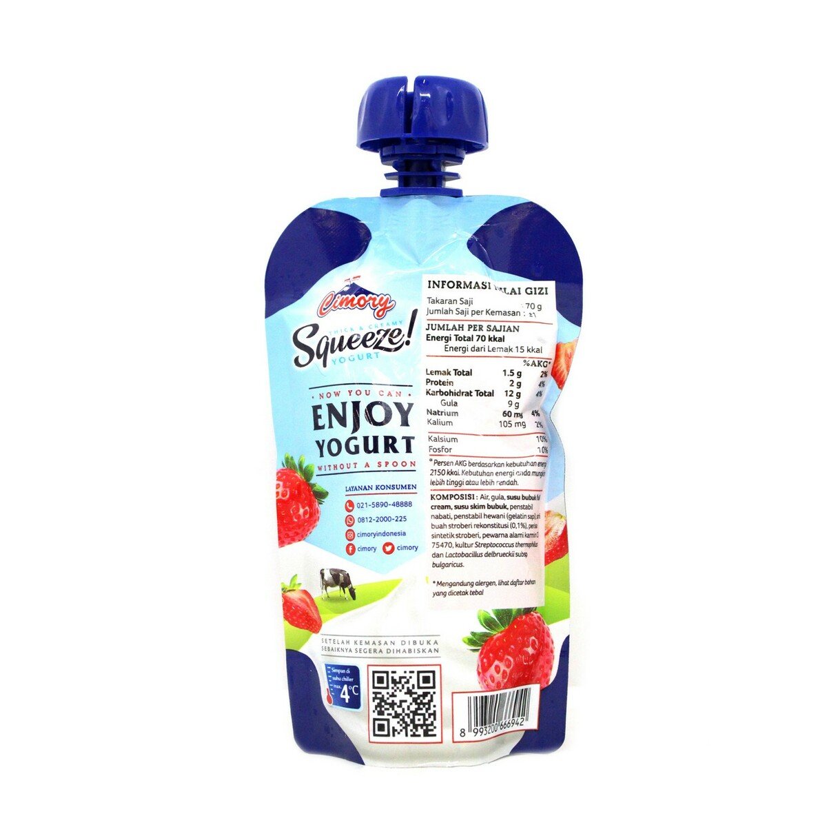 Cimory Yogurt Squeeze Strawberry 120g