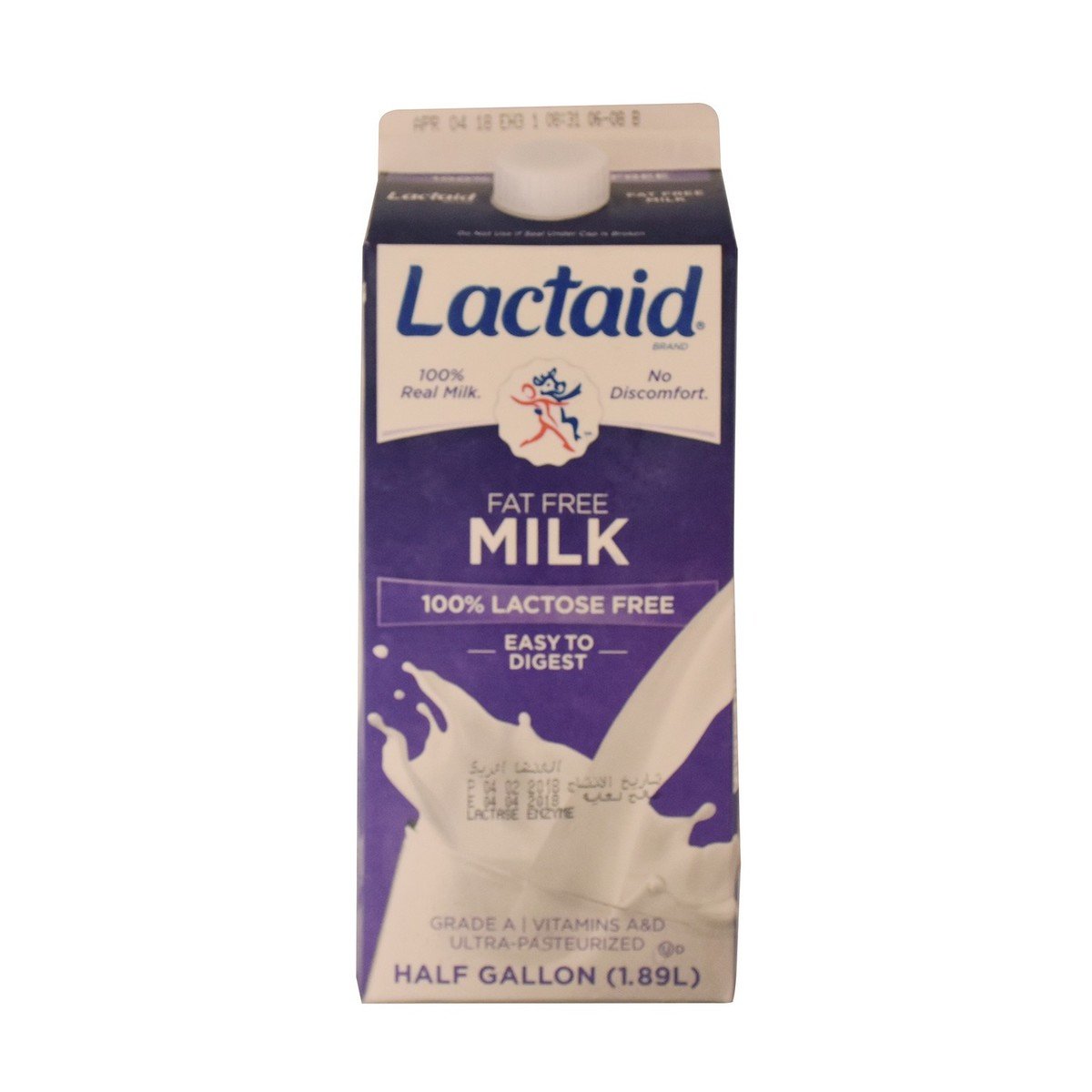 Lactaid Fat Free Milk Lactose Free 1.89 Litres