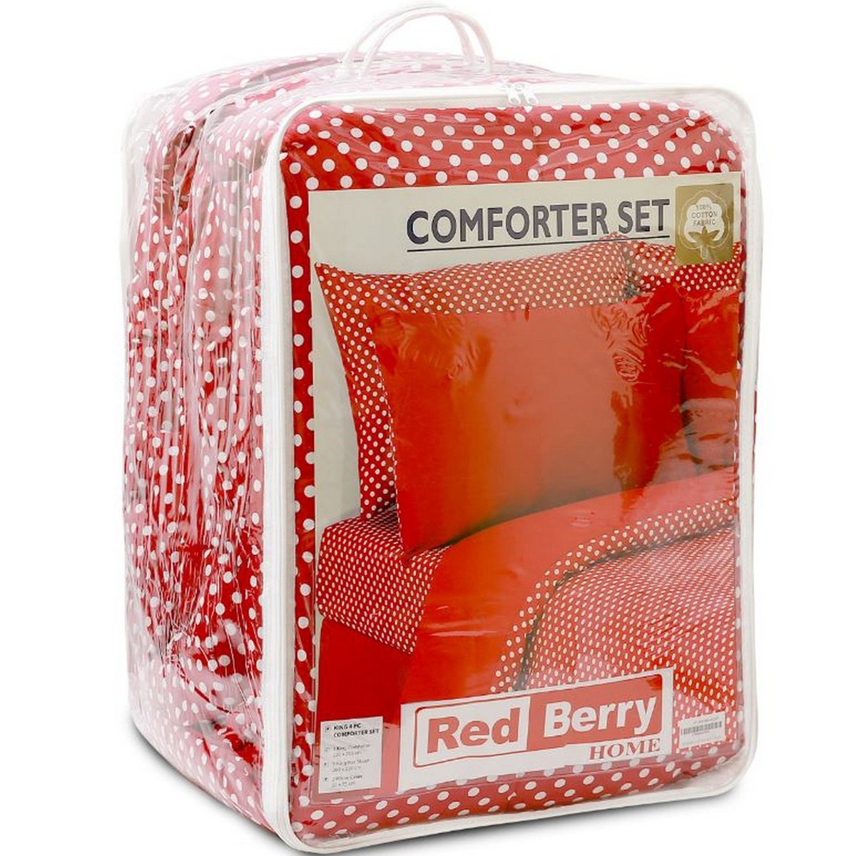 Red Berry Comforter King Dubile Face 4pcs