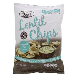 Eat & Real Lentil Chips Creamy Dill 113 g