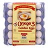Golden White/Brown Omega 3 Eggs Medium 30 pcs