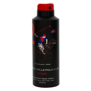 Beverly Hills Polo Club Deodorant Body Spray For Men Sport 2 175 ml