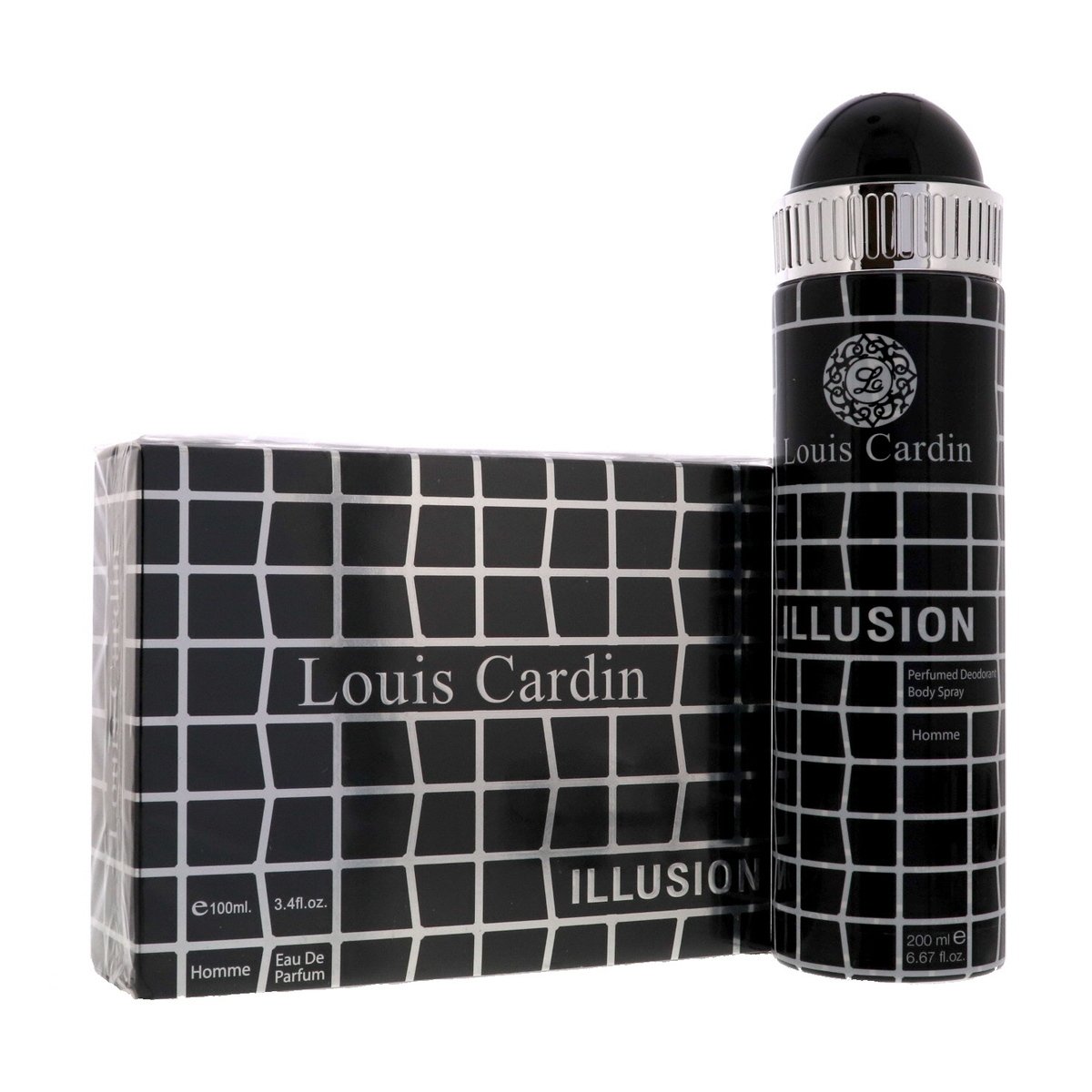 Louis Cardin 2-Piece Illusion Gift Set For Men, 100ml EDP, 200ml