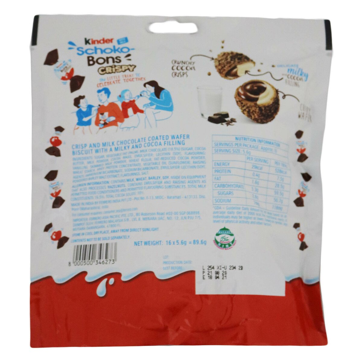 Kinder Schoko Bons Crispy T16 90g