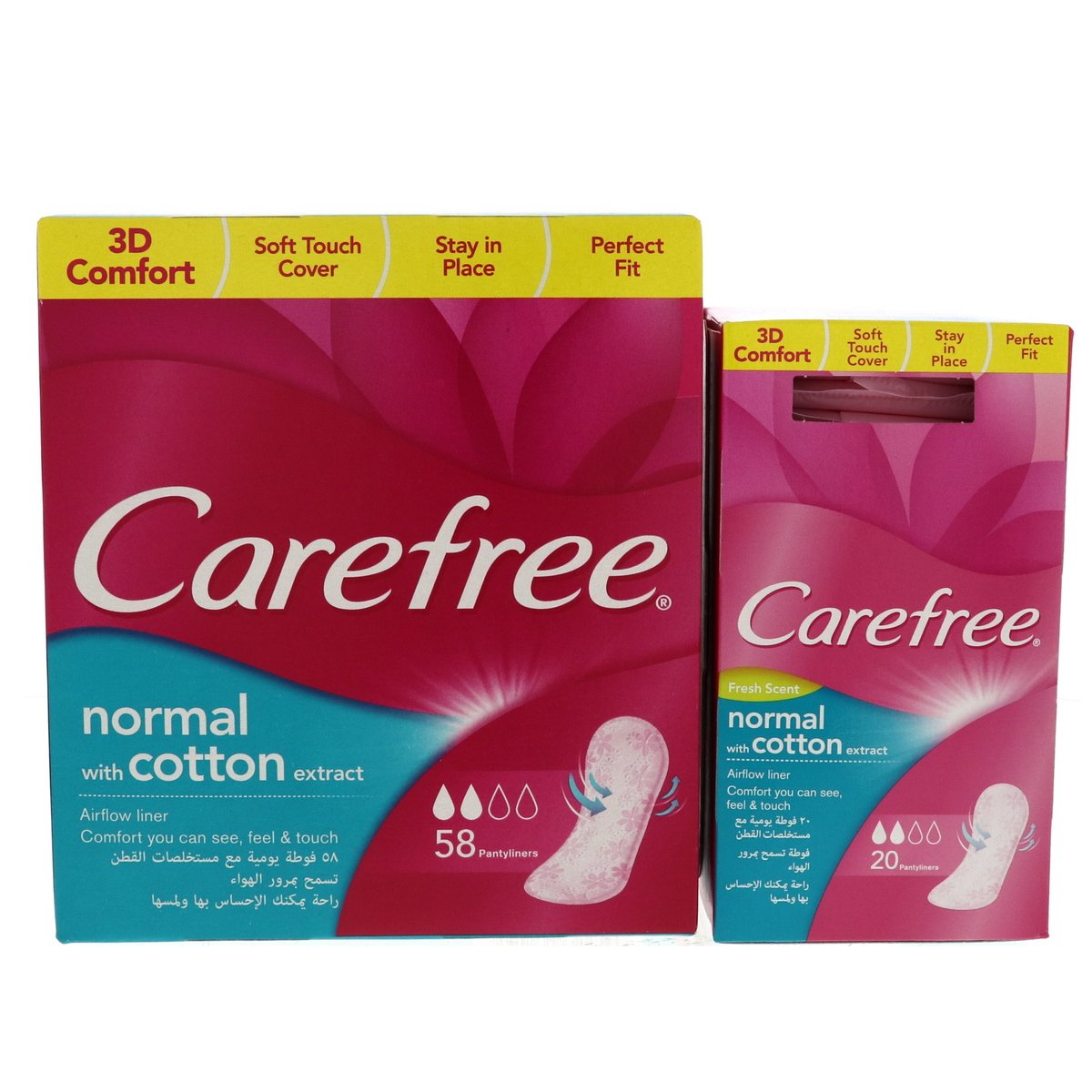 Carefree Panty Liners Plus Large Light Scent 48pcs Online at Best Price, Sanpro Panty Liners
