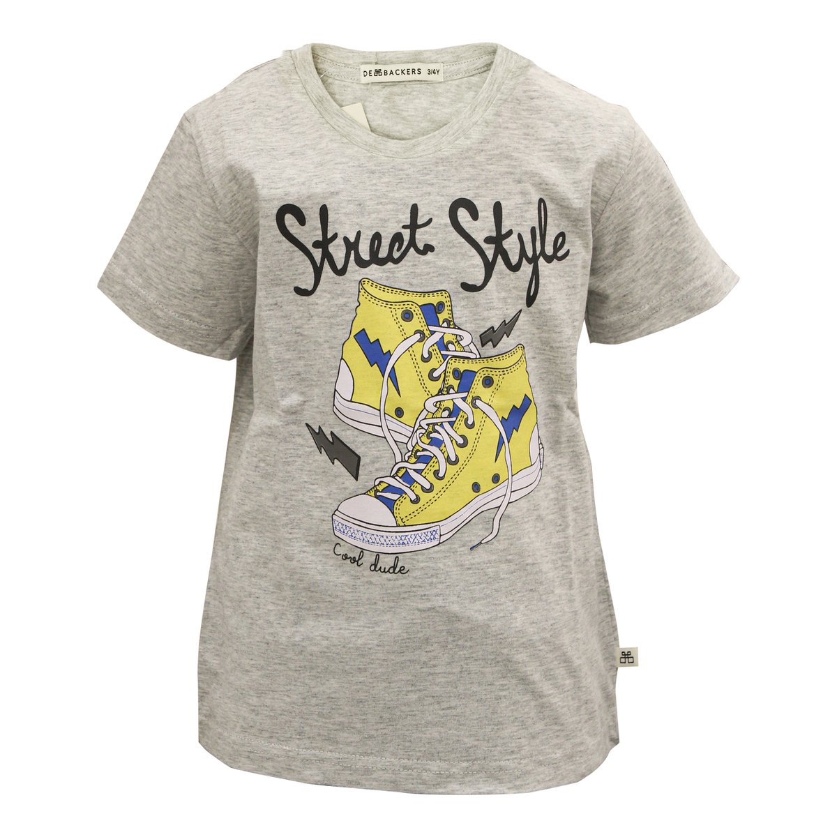 Debackers Boys T-Shirt Greymarl, 5 - 6 Years