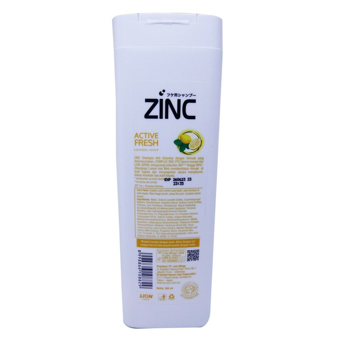 Zinc Shampoo Active Fresh 340ml