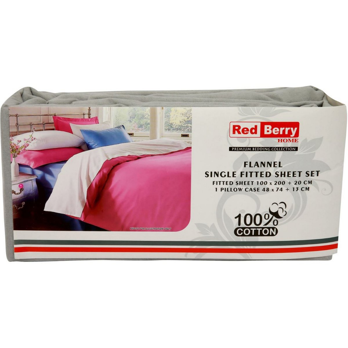 Red Berry Fitted Sheet Single  Assorted