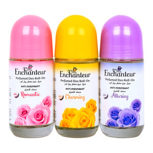 Enchanteur Perfumed Anti-Perspirant Deo Roll On Assorted 3 x 50 ml