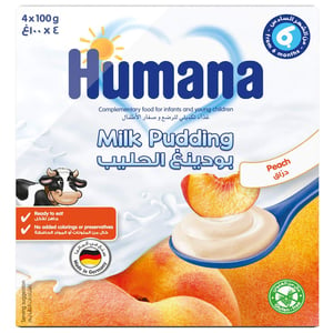 Humana Milk Pudding Peach 4 x 100 g