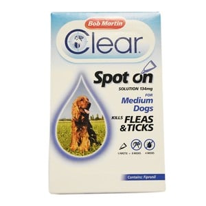 Bob Martin Clear Spot On Solution for Medium Dogs 134mg