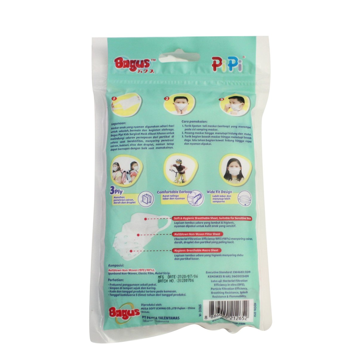 Bagus Pipi Kids Surgical Mask 10s