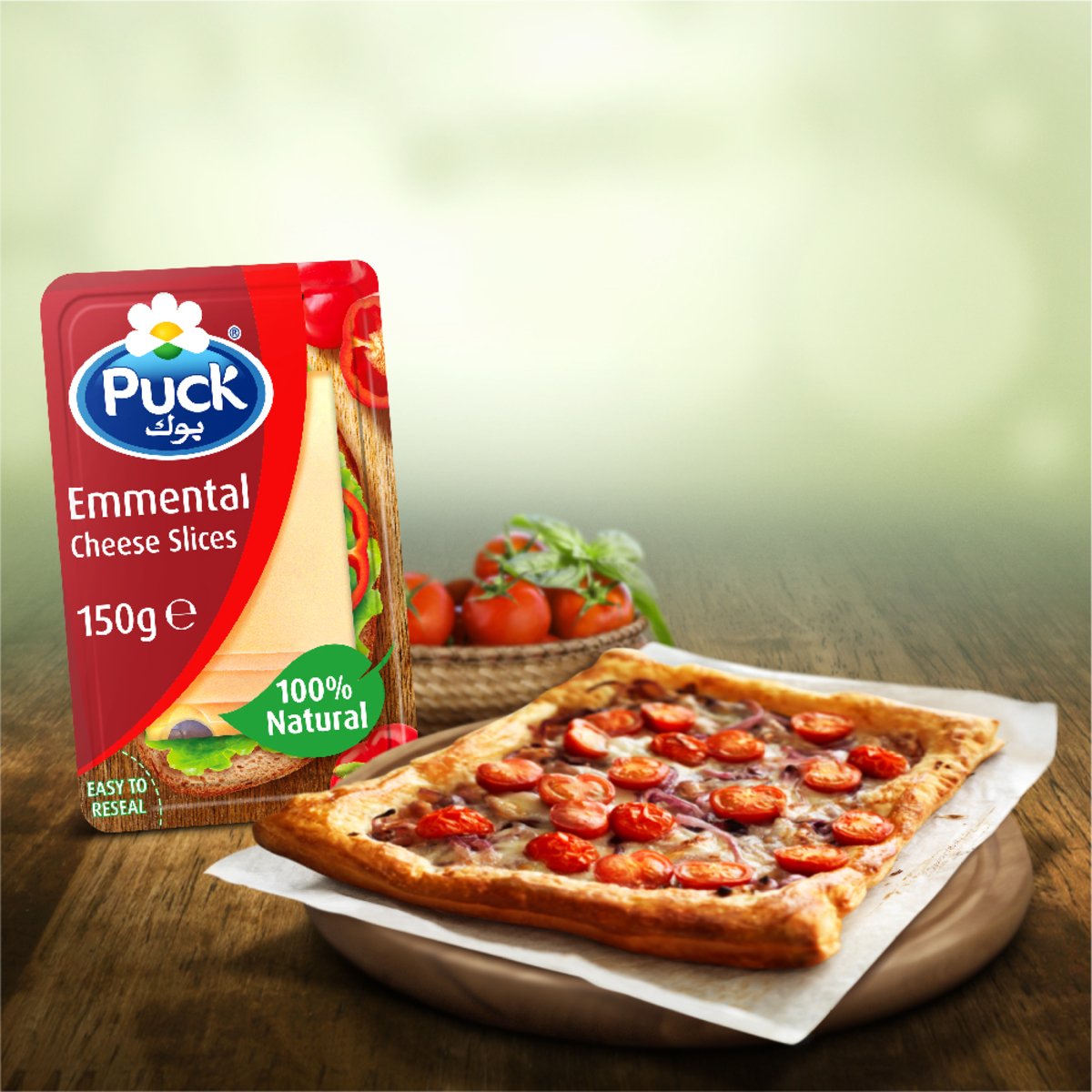 Puck Emmental Natural Cheese Slices 150 g