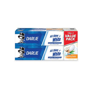 Darlie Toothpaste All Shiny White Baking Soda 2 x 140g