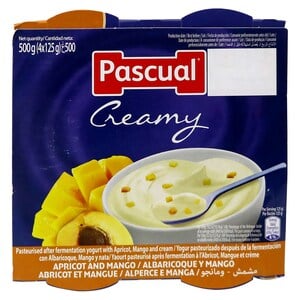 Pascual Creamy Apricot And Mango Yogurt 4 x 125 g