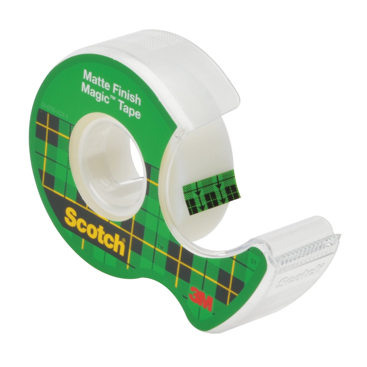 3M Scotch Magic Tape with Plastic Dispenser 3/4inch x 300inch 1Pc