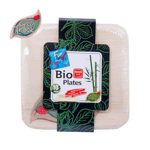 Fun Square Plates Biodegradable 8x8inches 10pcs