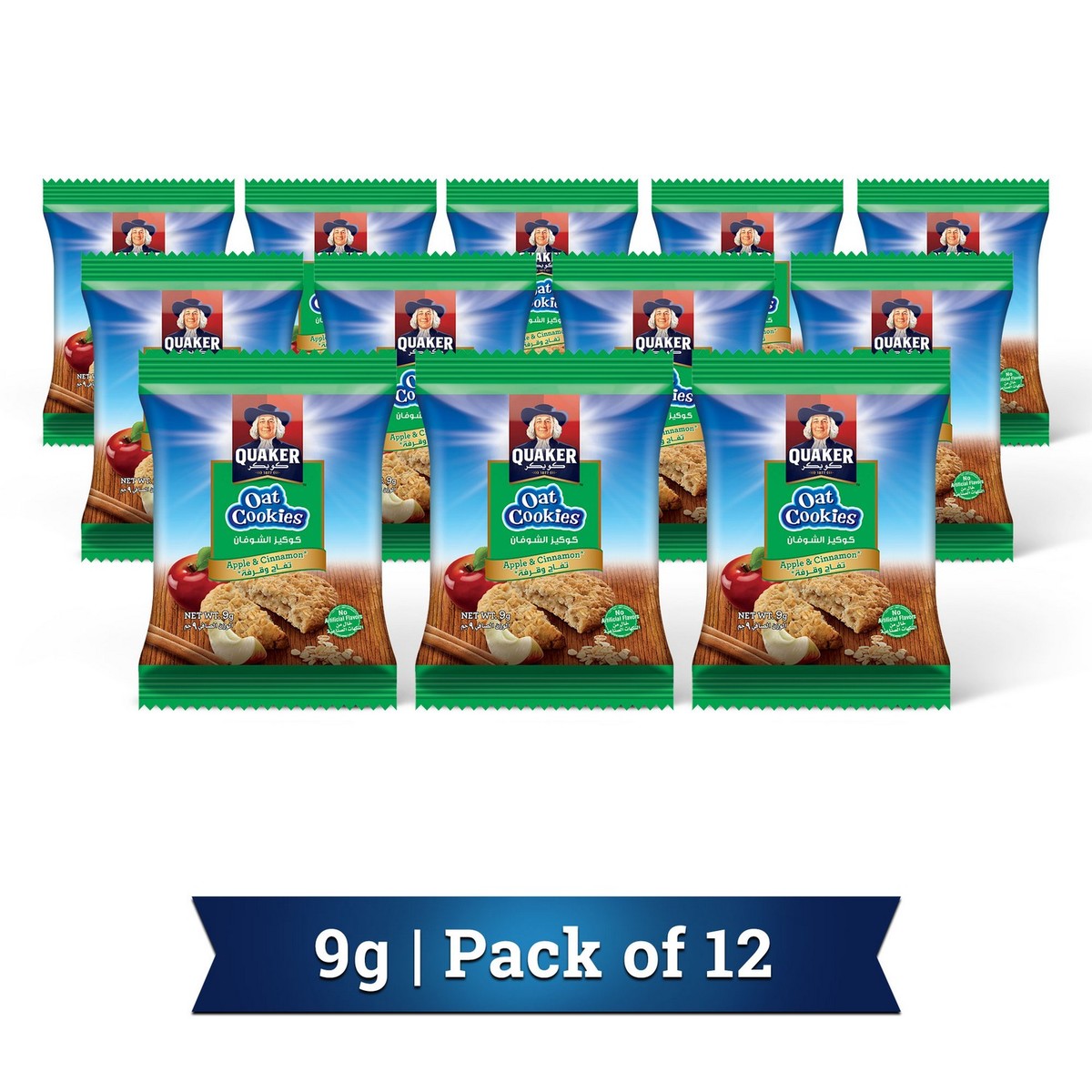 Quaker Apple Cinnamon Oat Cookies 12 x 9 g