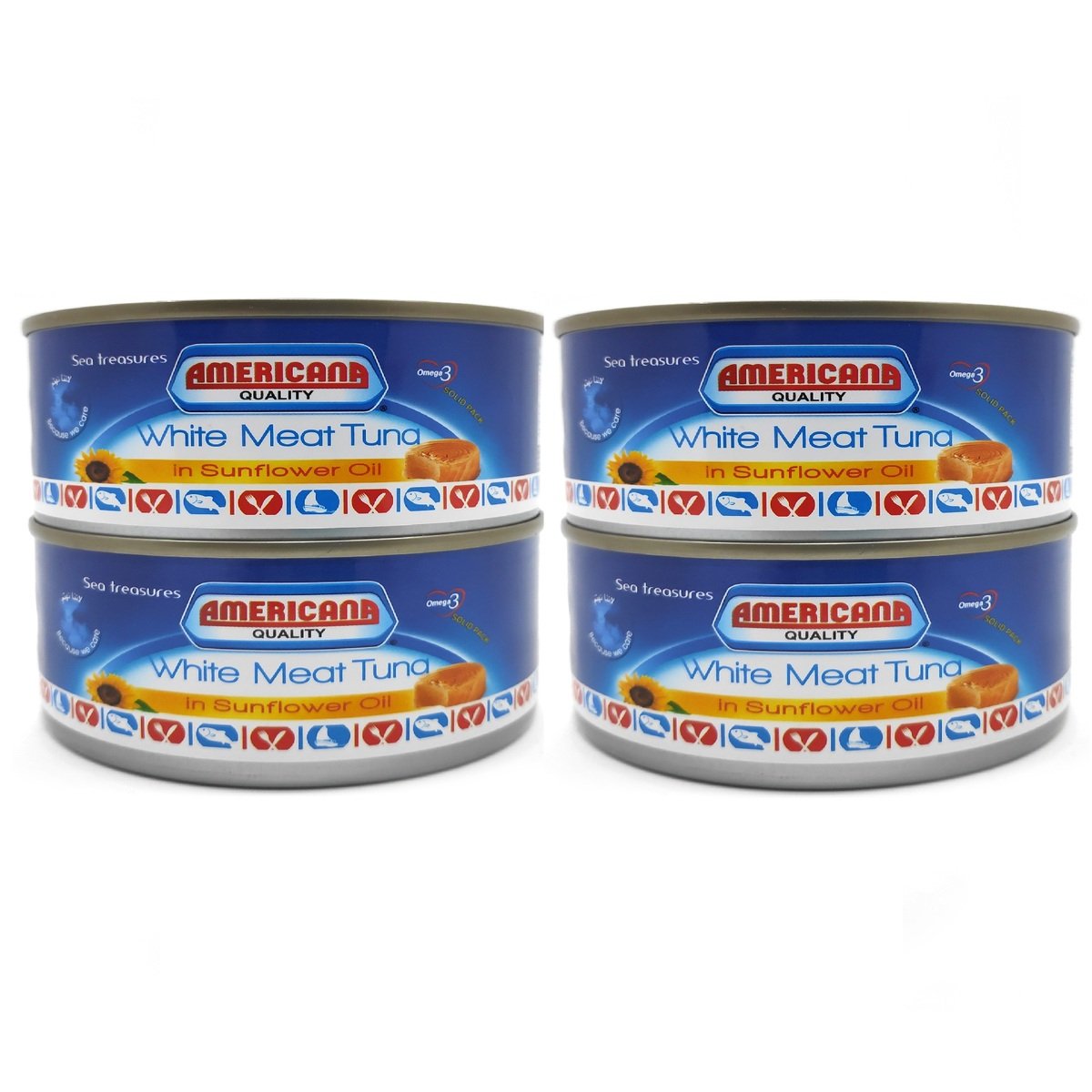 Americana White Meat Tuna in Sunflower Oil 4 x 160 g