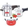 Chefline Aluminium Pressure Cooker 3Ltr + Chubby Pressure Cooker 1.5Ltr + Tomato Pot 21cm
