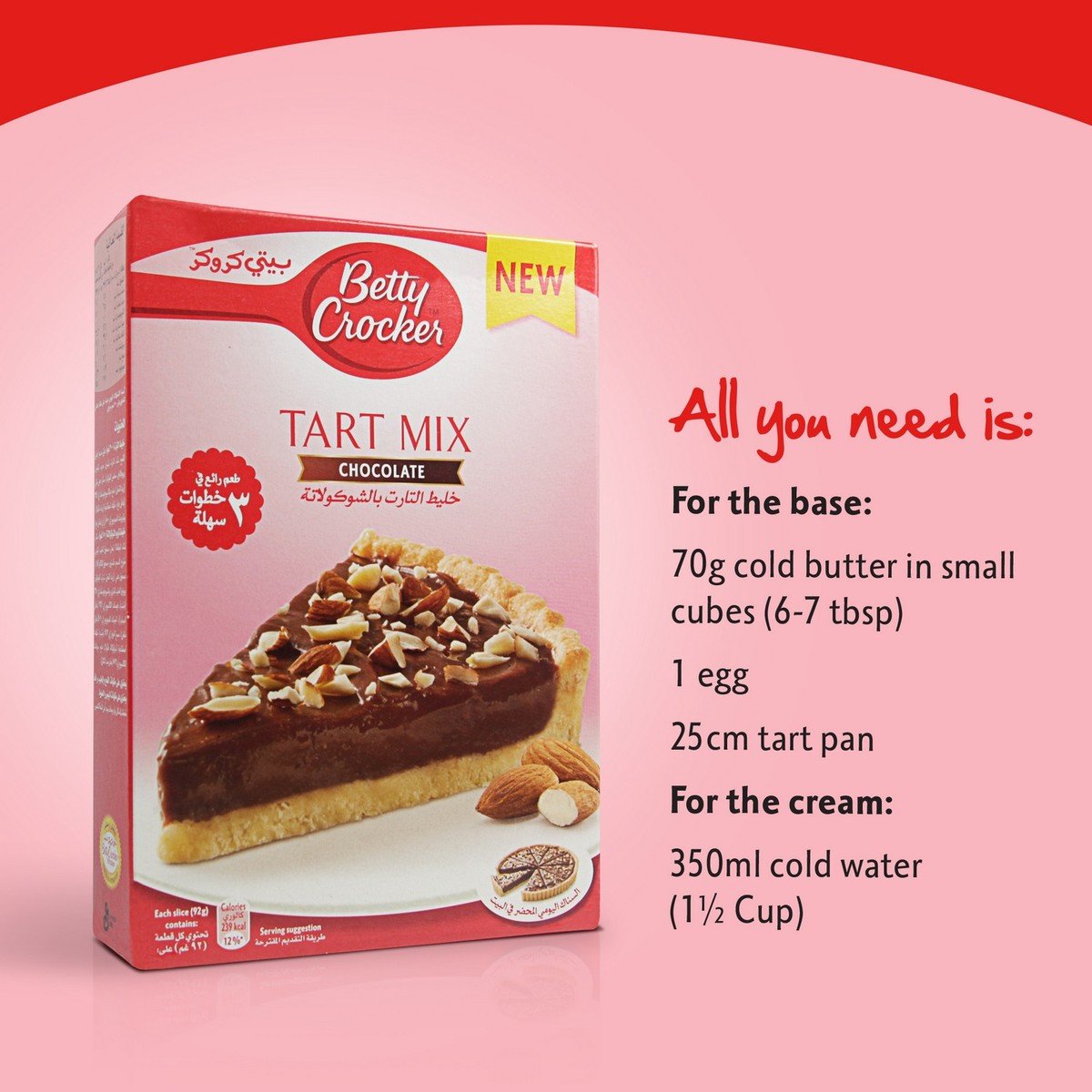 Betty Crocker Tart Mix Chocolate 450 g