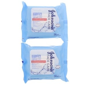 Johnson's Cleansing Wipes Hydration Essentials 2 x 25 pcs