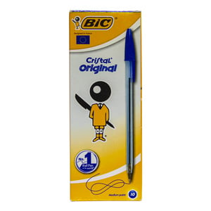 Bic Cristal Original Medium Ball Point Pen Blue 10pcs