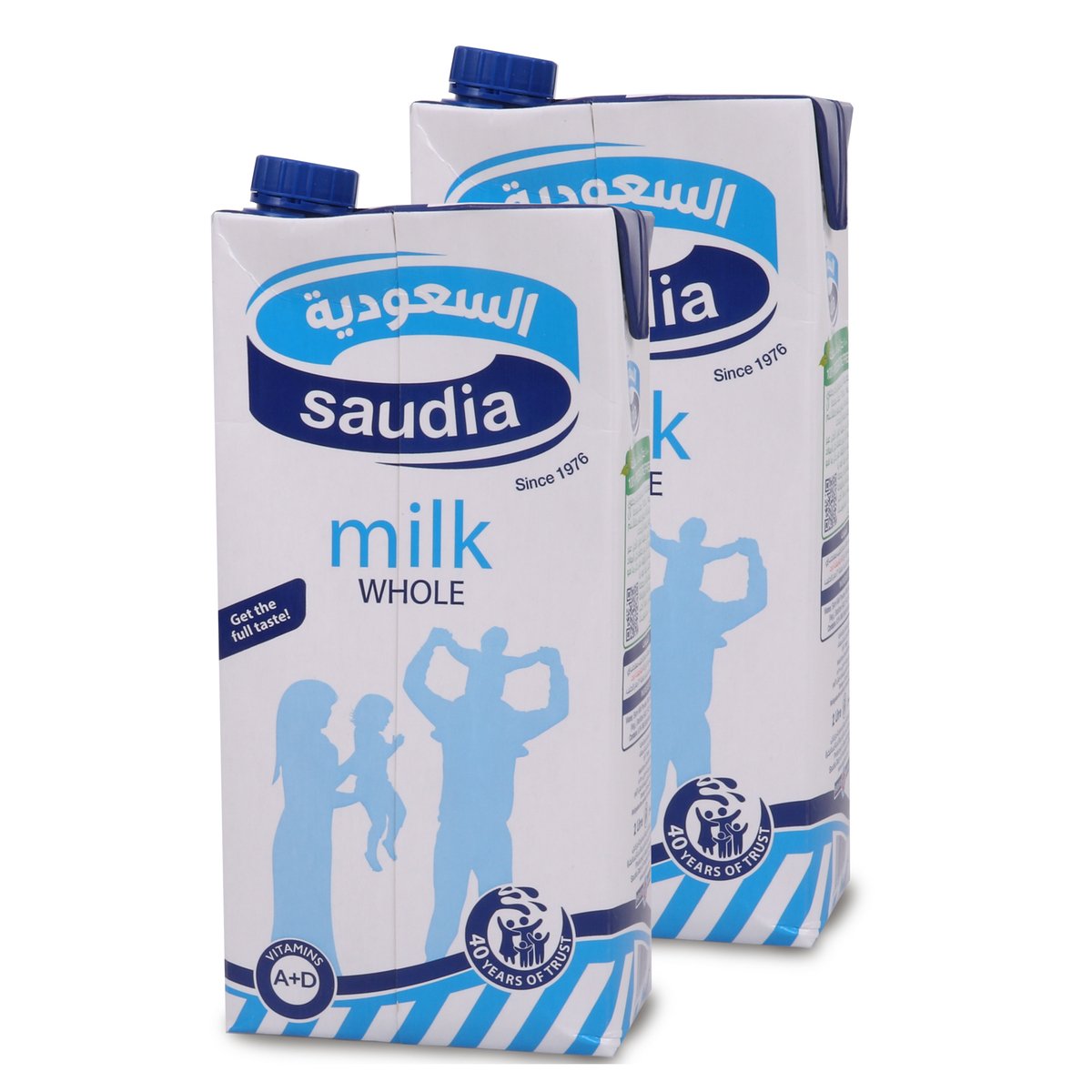 Saudia UHT Whole Milk 2 x 2 Litre