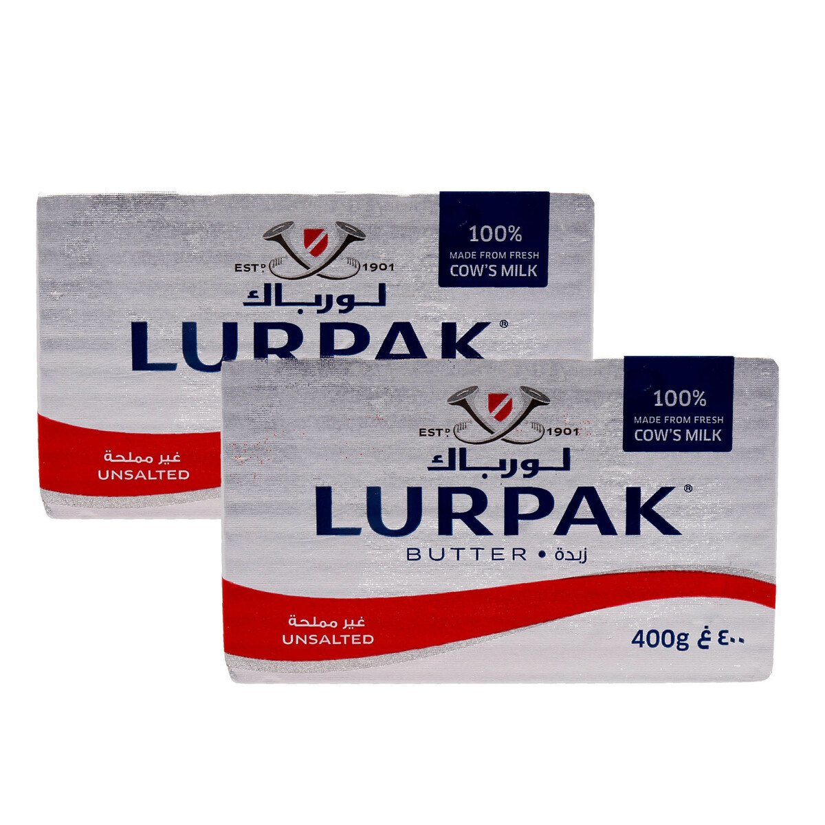 Lurpak Butter Unsalted 2 x 400 g