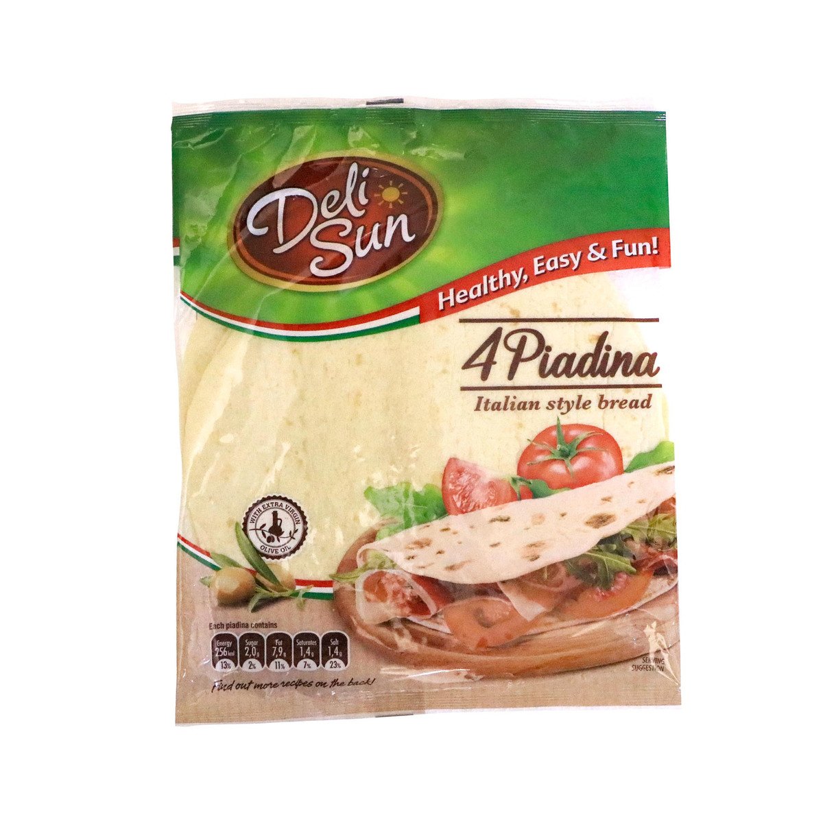 Deli Sun Piadina Italian Style Bread 4 pcs 320 g