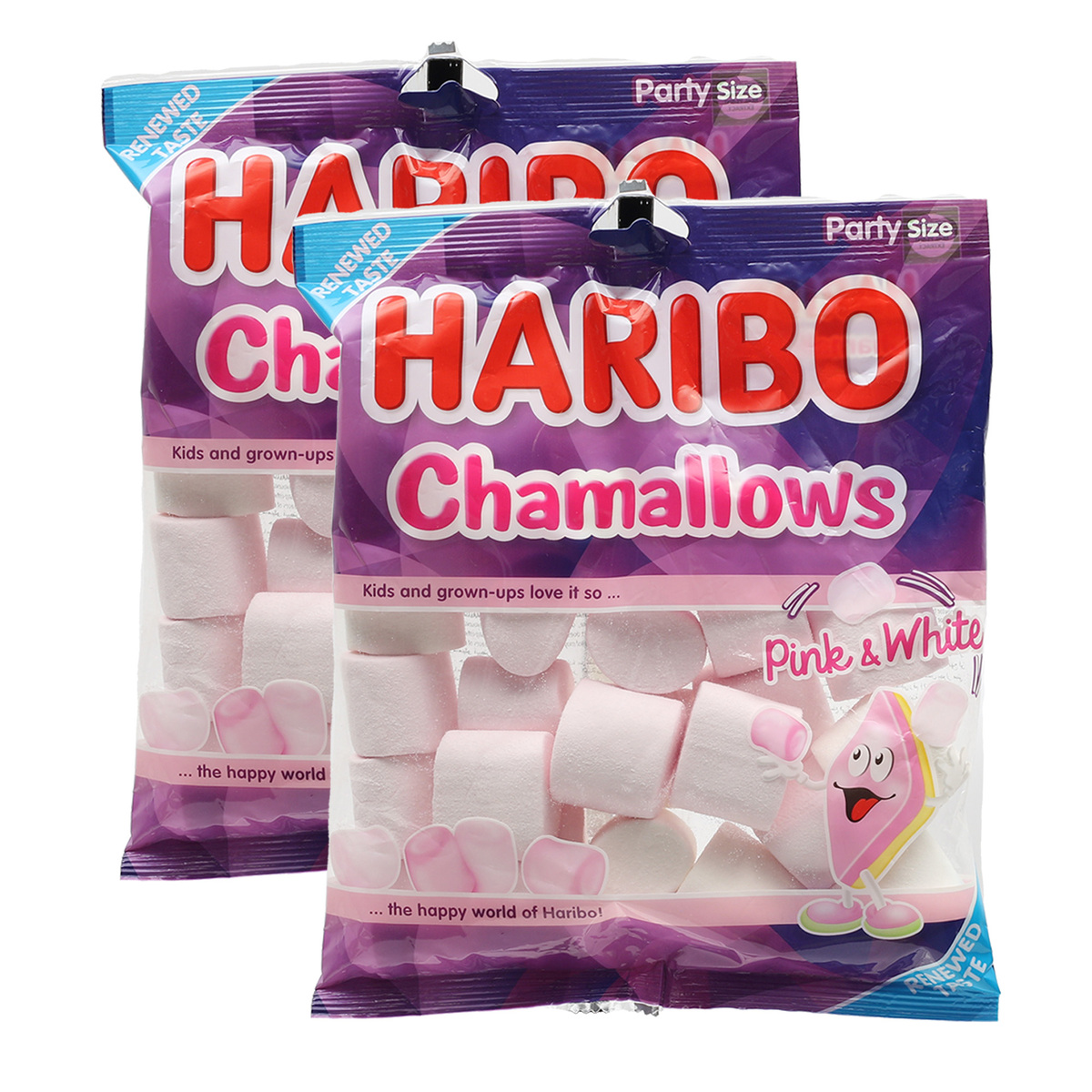 2 Bags Of Haribo Chamallows Mix Marshmallow Gummies -450 G In Total- 