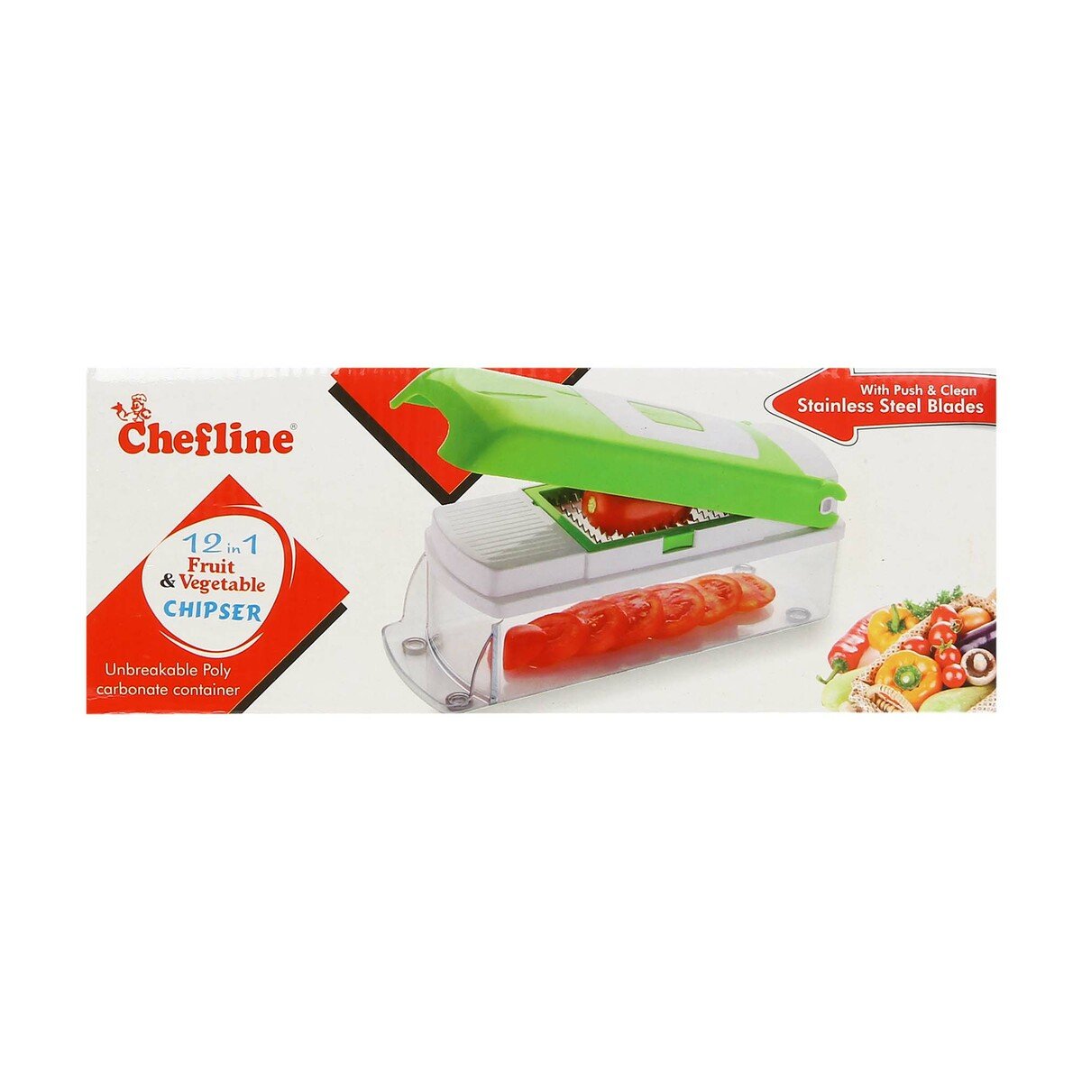 Buy Chefline Hand Push Chopper 900ml Online - Lulu Hypermarket India