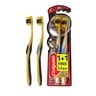 Colgate 360 Charcoal Gold Black Soft Toothbrush Multi Color 2 pcs