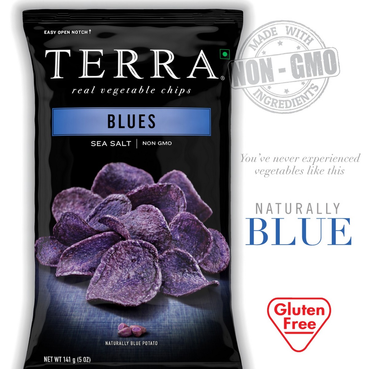 Terra Vegetable Chips Sea Salt Blues 141g Online At Best Price Other Crisps Lulu Uae