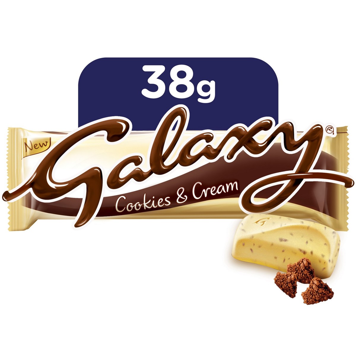 Galaxy Cookies & Cream Chocolate Bar 38 g