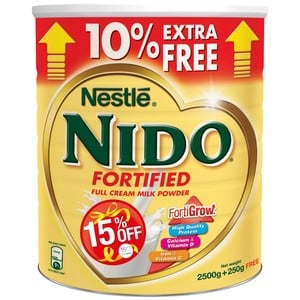 Nestle Nido Fortified Full Cream Milk Powder 2500 g + 250 g