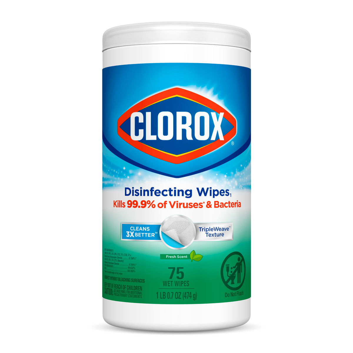 Clorox Disinfecting Wet Wipes Fresh Scent 75 pcs