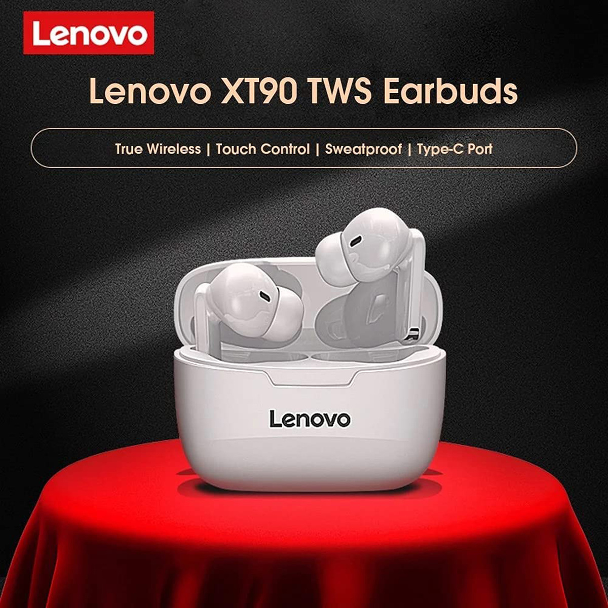 Lenovo XT90 Wireless Bluetooth 5.0 Earphones White