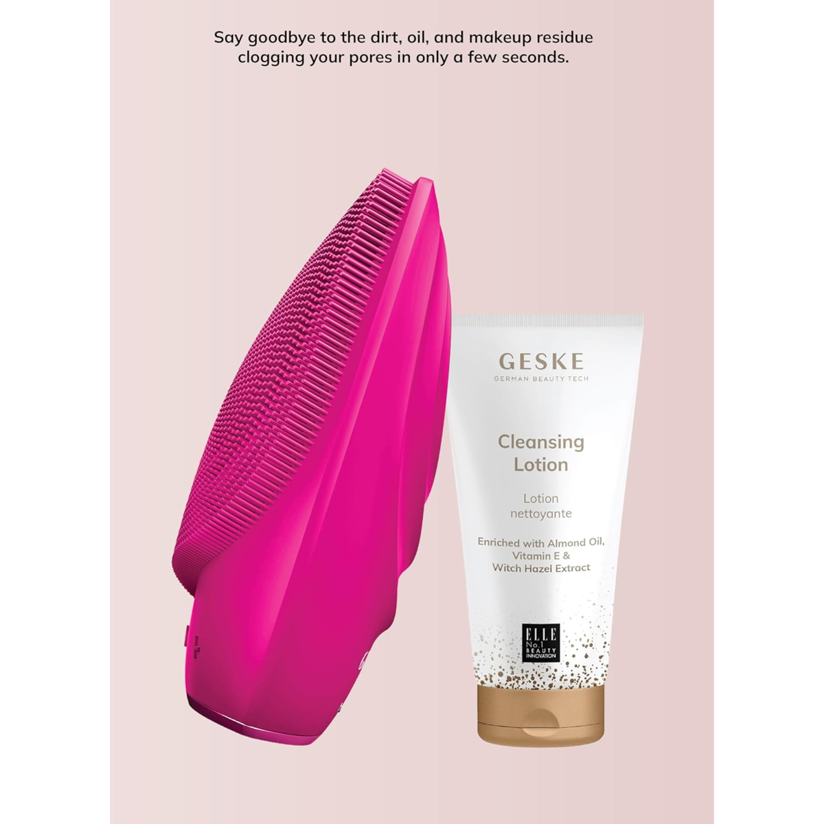 Geske Sonic Brush 5 in 1 Magenta + Cleansing Lotion