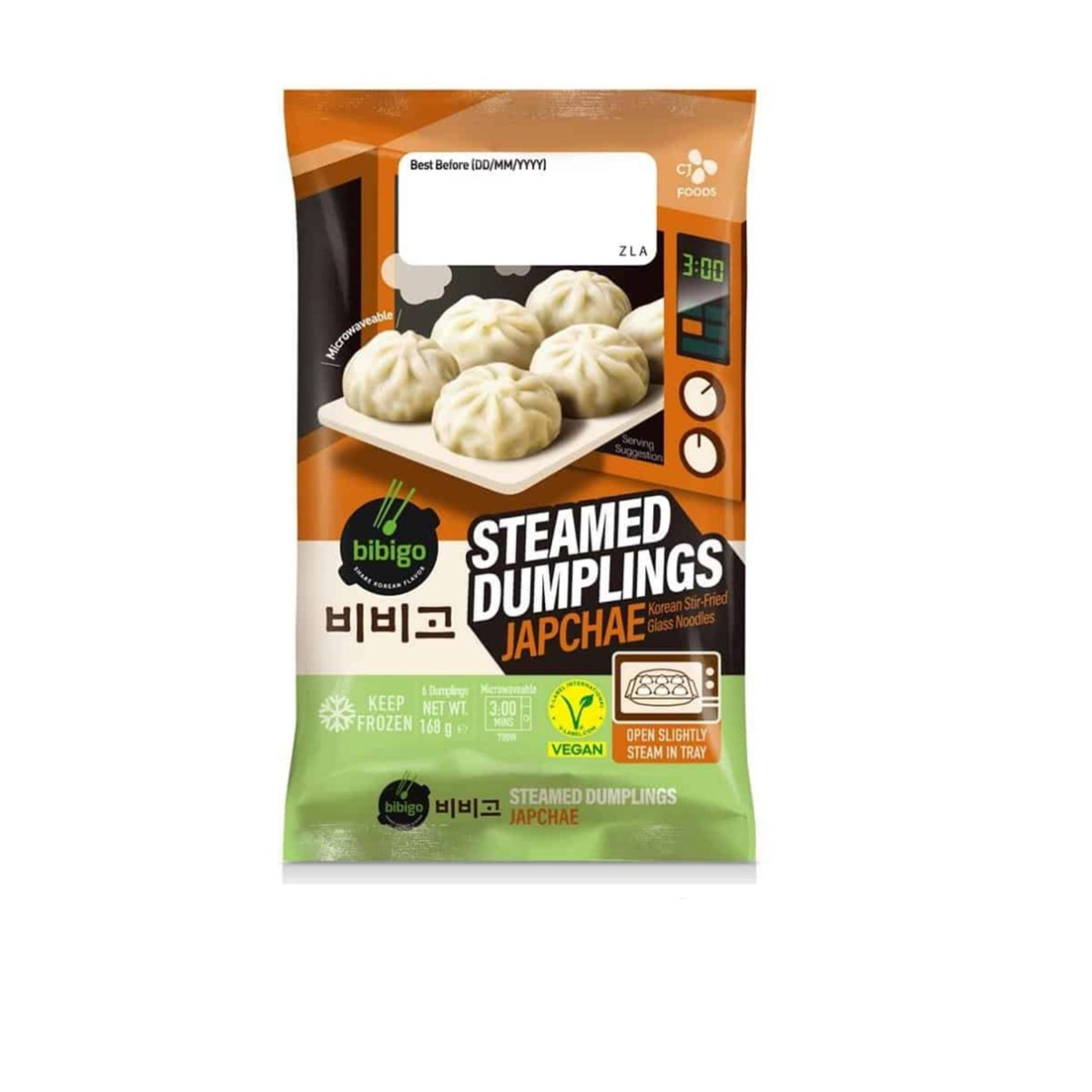 Bibigo Steamed Dumplings Japchae 168 g