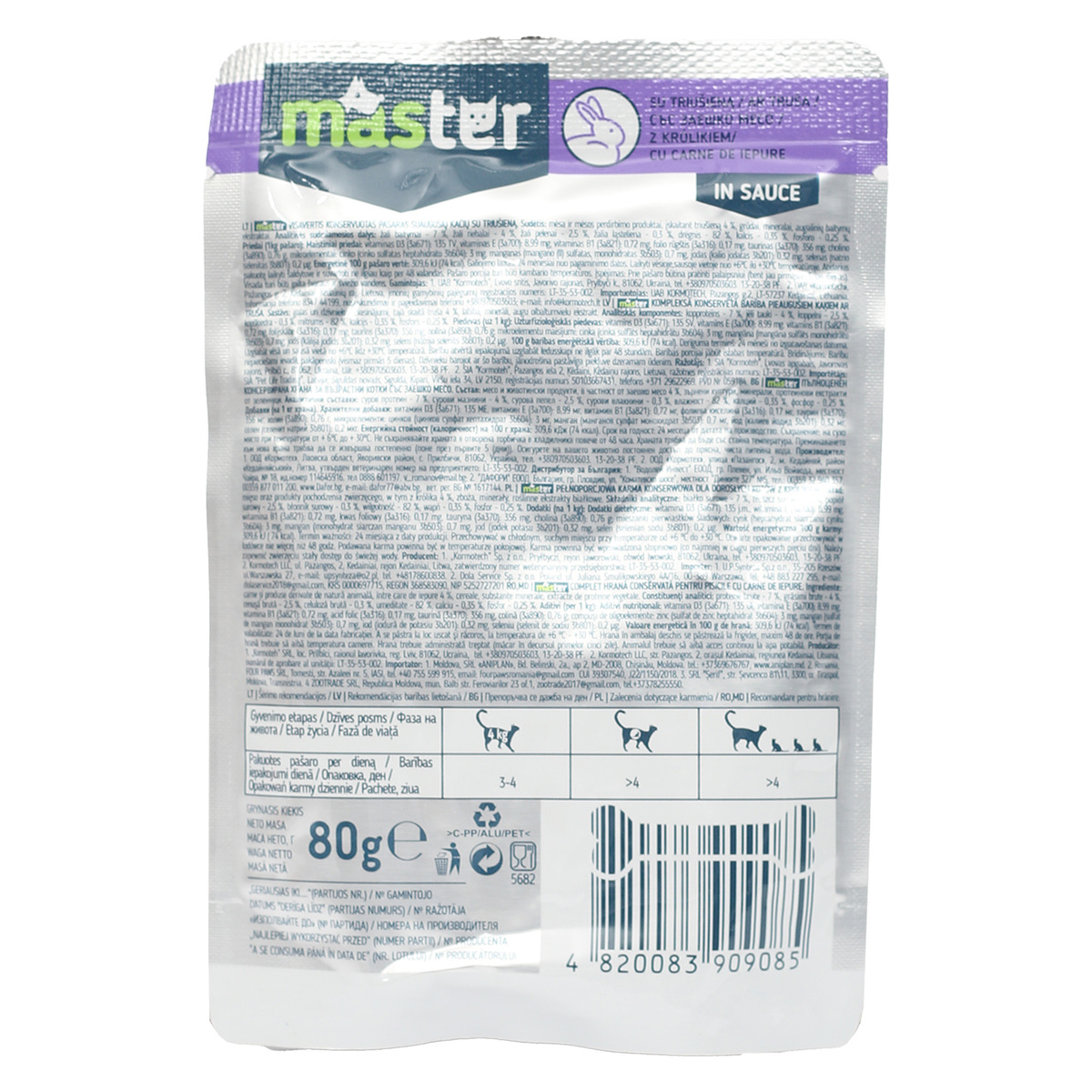 Pet Interest Master Cat Food Rabbit Sauce 80 g