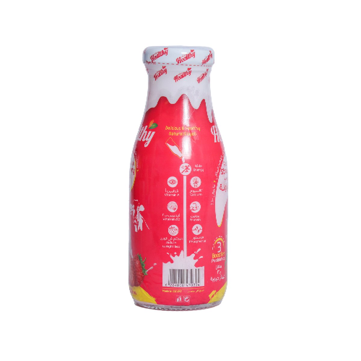 Healthy Rayeb Milk With Strawberry 250 ml