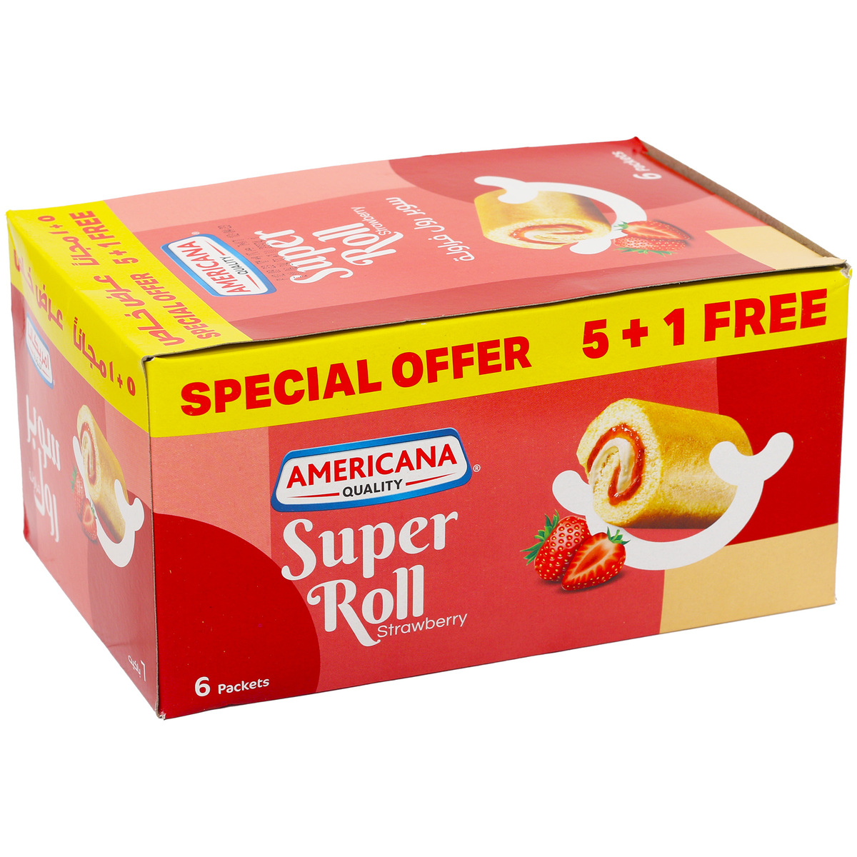 Americana Super Roll Strawberry Cake 60 g