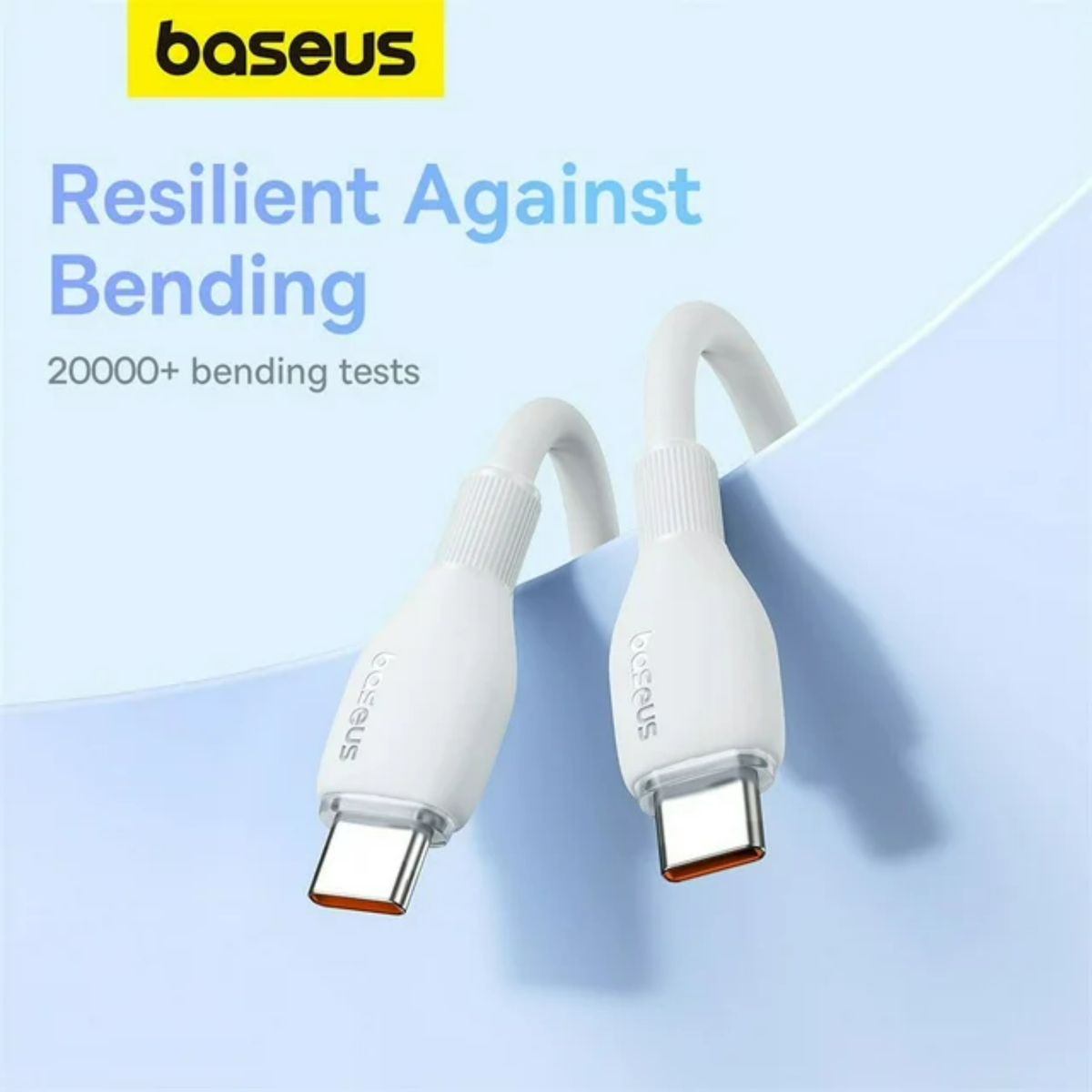 Baseus 100W USB-C to USB-C Cable, 1.2m, White, P10355702221