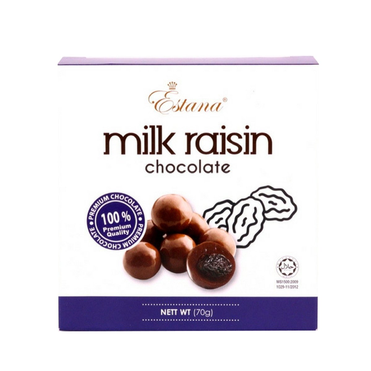 Estana Panned Milk Raisin 70g