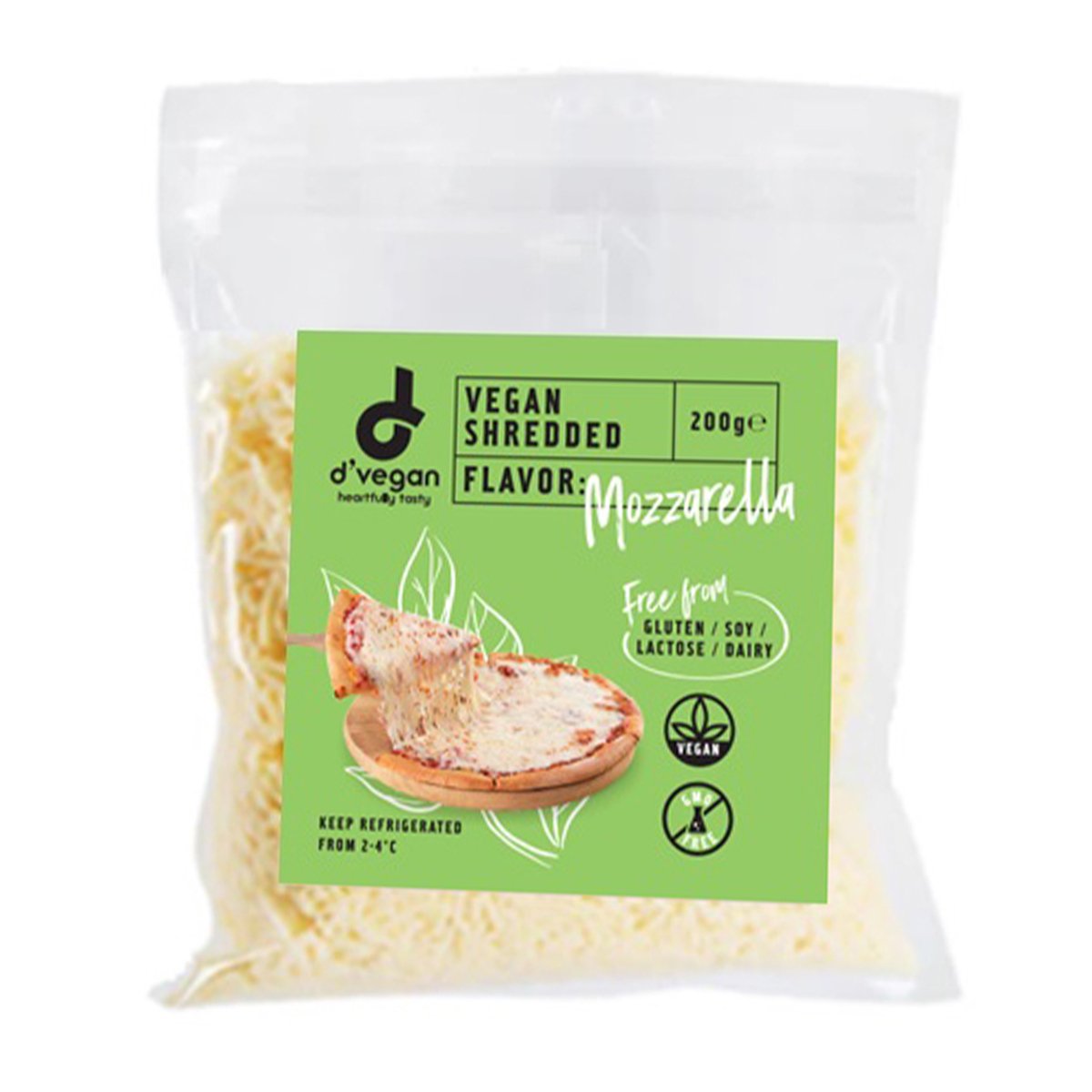 D'Vegan Shredded Mozzarella Flavoured 200 g