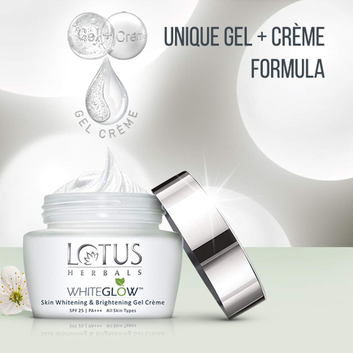 Lotus Herbals White Glow Skin Whitening & Brightening  Gel Creme SPF25 PA+++ 60 g