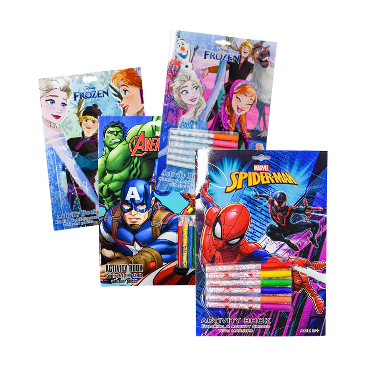 Marvel Spider-Man Character Coloring Book Set With Markers MV89769 Assorted Per Pc