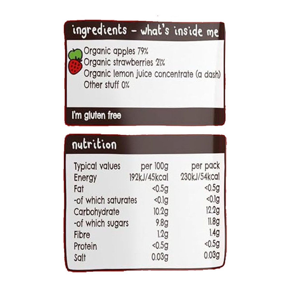 Ella's Kitchen Organic Strawberries + Apples Baby Food 120 g