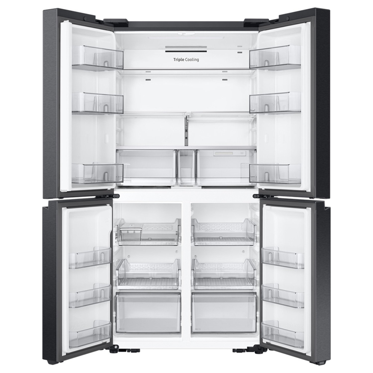 Samsung Bespoke T Style French Door Side by Side Refrigerator, 602L, Black, RF65DG90BEB1AE